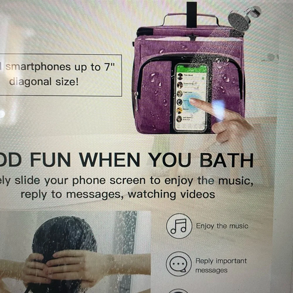Bukere Purple Shower Caddy Tote Bag